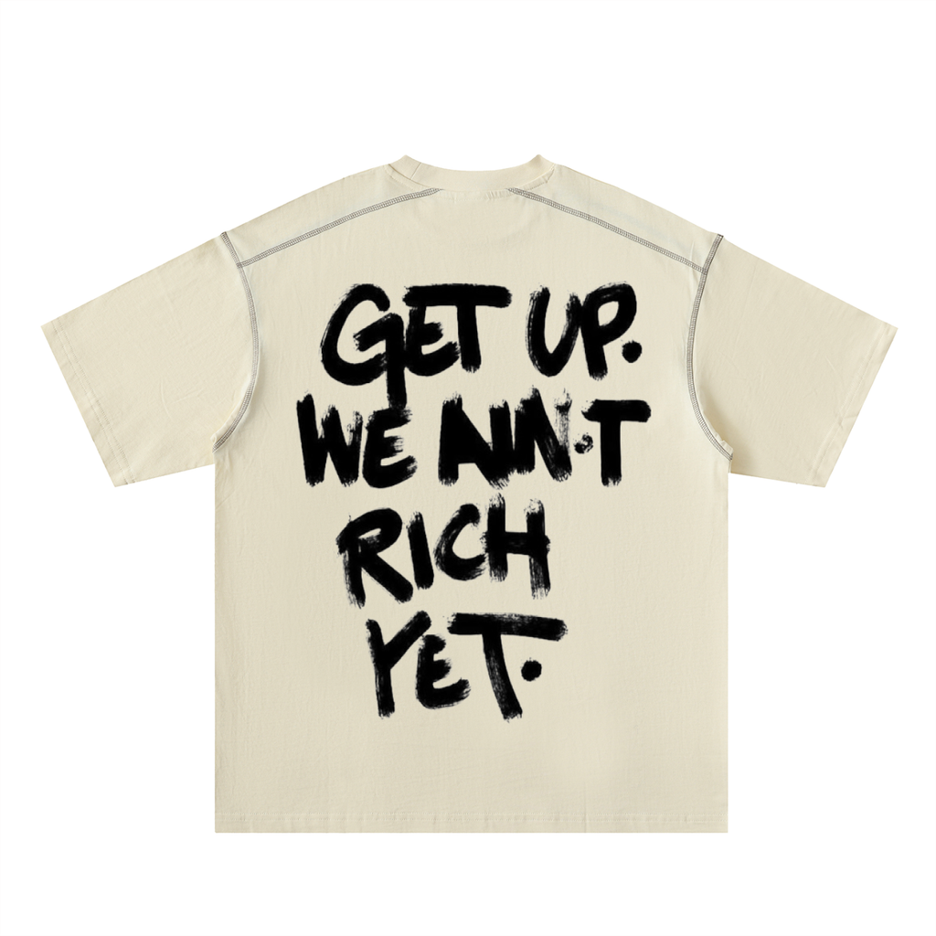 Oversized Contrast-Stitched Cotton Tee