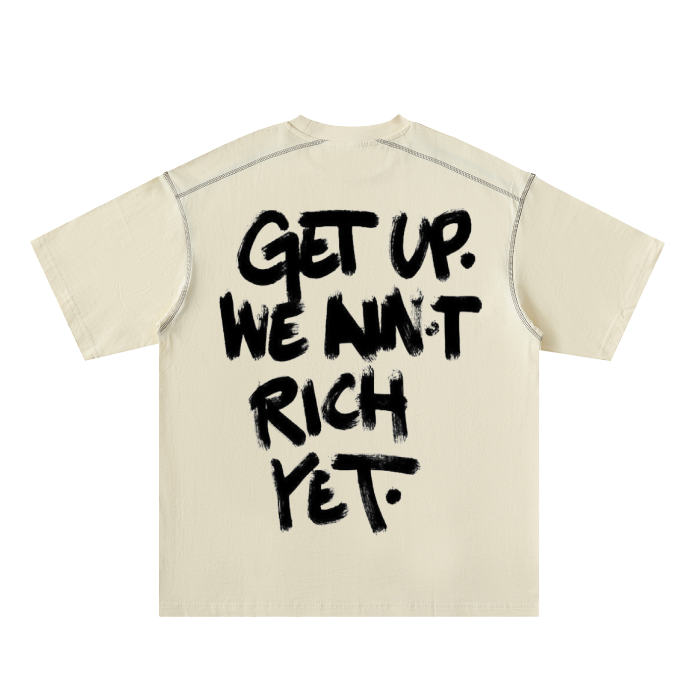 Oversized Contrast-Stitched Cotton Tee