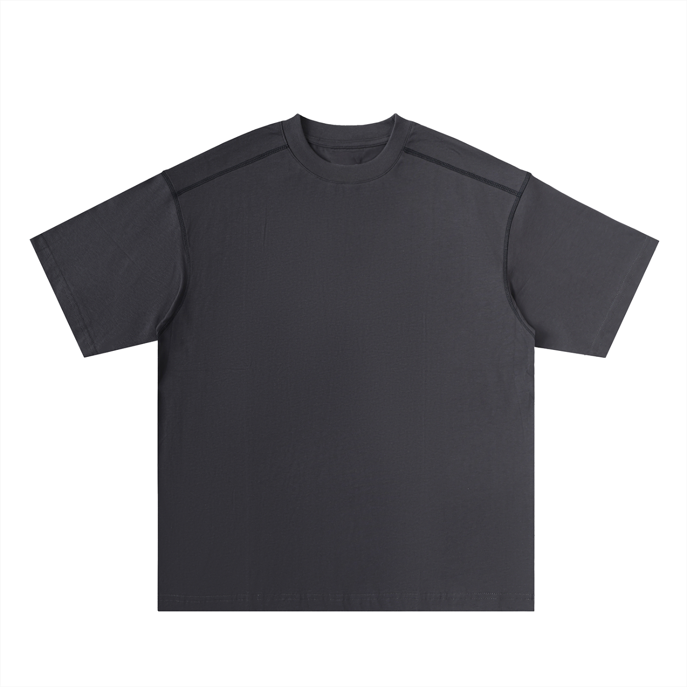 Oversized Contrast-Stitched Cotton Tee
