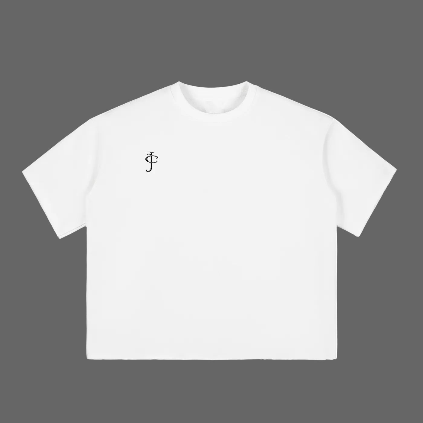Boxy Half-Sleeve Raw-Edge T-Shirt