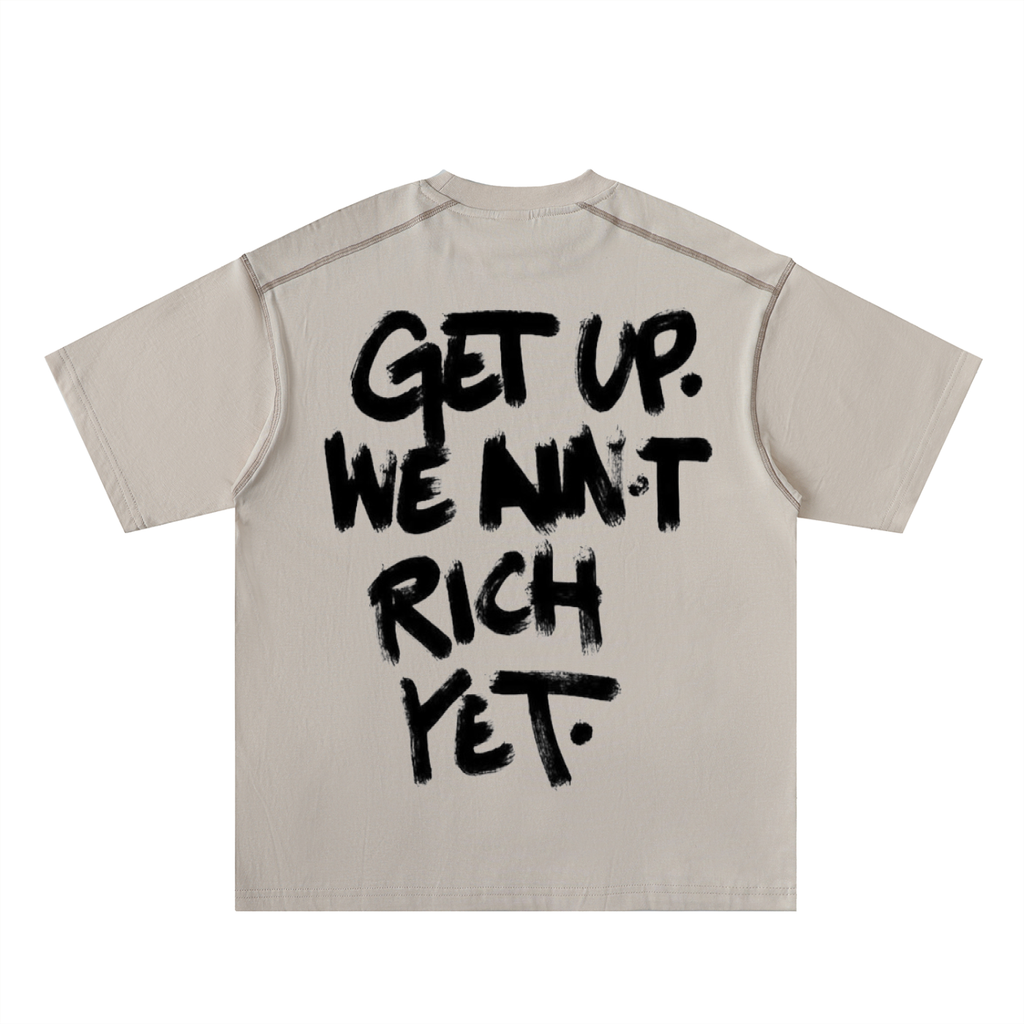 Oversized Contrast-Stitched Cotton Tee
