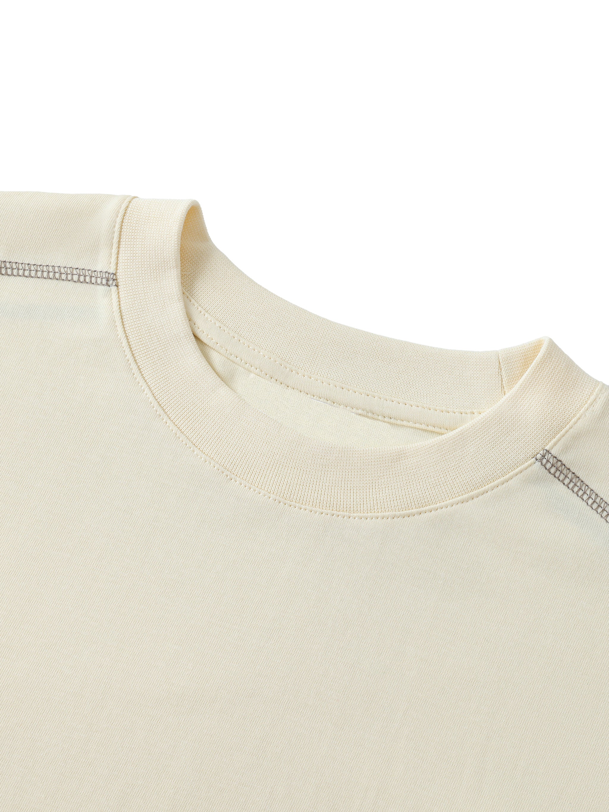 Oversized Contrast-Stitched Cotton Tee
